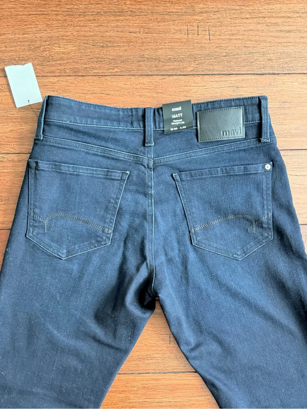 NWT Mavi Matt Relaxed Straight Leg Jeans Black Size 30x32
